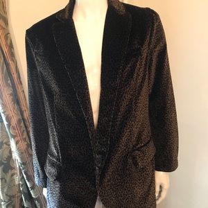 Custom made by FreeMe Fashions boutique men leopard print dress jacket velvet